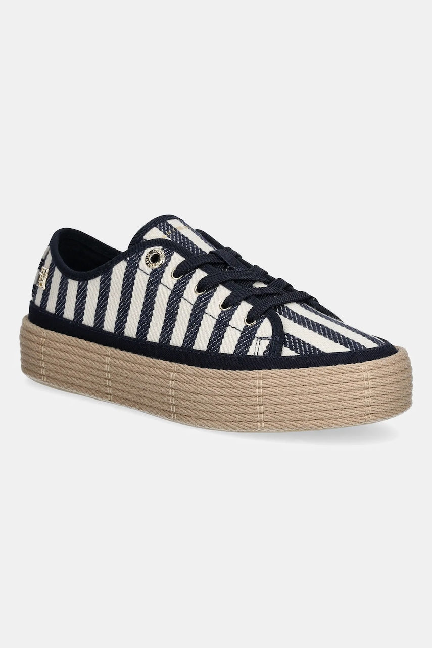 Teniske Tommy Hilfiger VULC ROPE SNEAKER ITHACA mornarsko modra barva, FW0FW08646