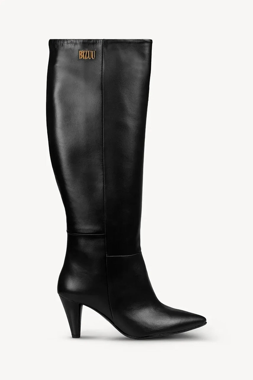 Kožne čizme Bizuu ERIE za žene, boja: crna, s tankom potpeticom, ERIE