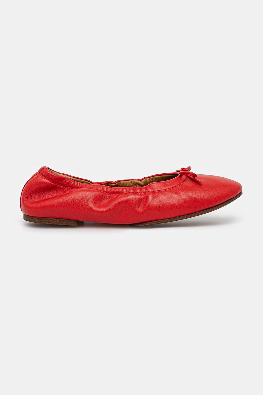 Balerinke Polo Ralph Lauren Flats Ballet rdeča barva, 818960638