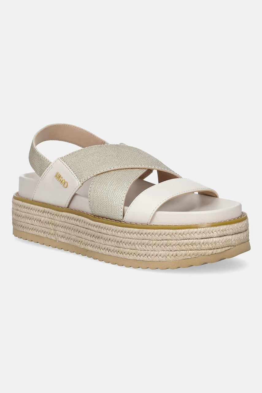 Sandale Liu Jo PANAREA 02 za žene, boja: bež, s platformom, SA5121TX039S3720