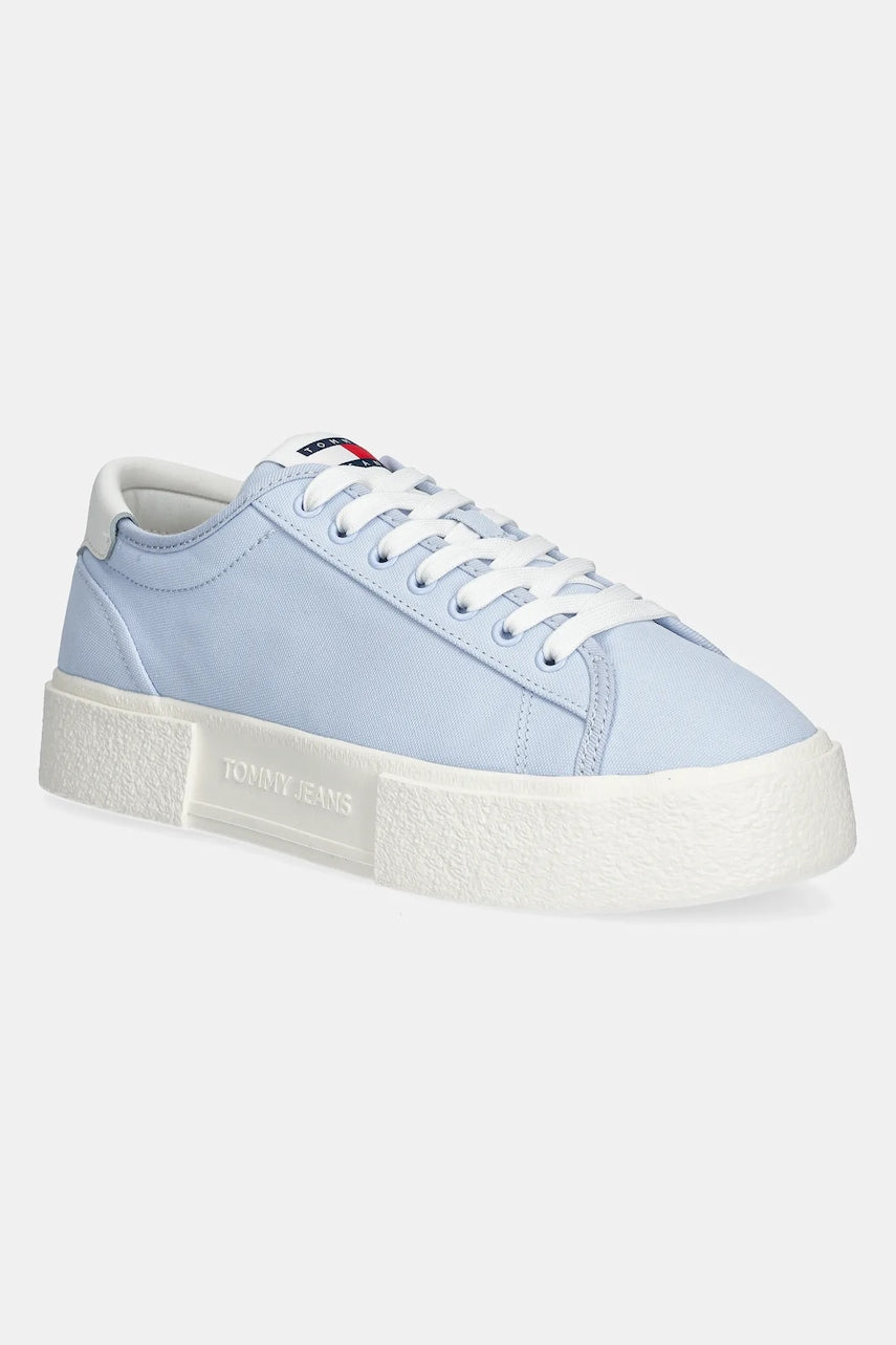 Superge Tommy Jeans FLATFORM CANVAS SNEAKER ženske, EN0EN02792