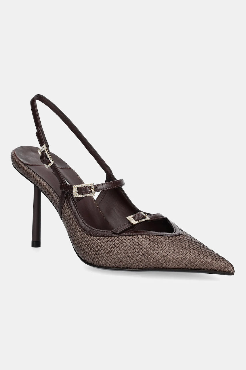 Štikle Le Silla Chanel Morgana boja: smeđa, 4213D080BXPPPAN748