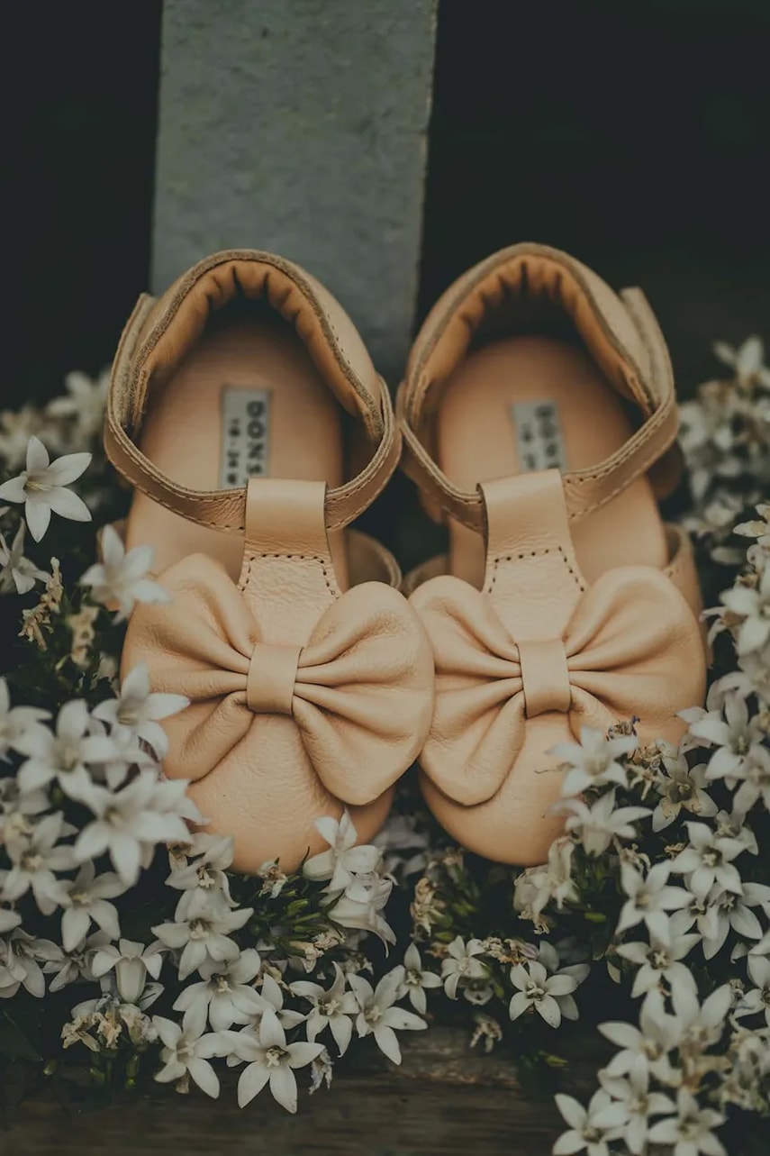 Usnjene balerinke za dojenčka Donsje Meau Shoes roza barva, 1038900