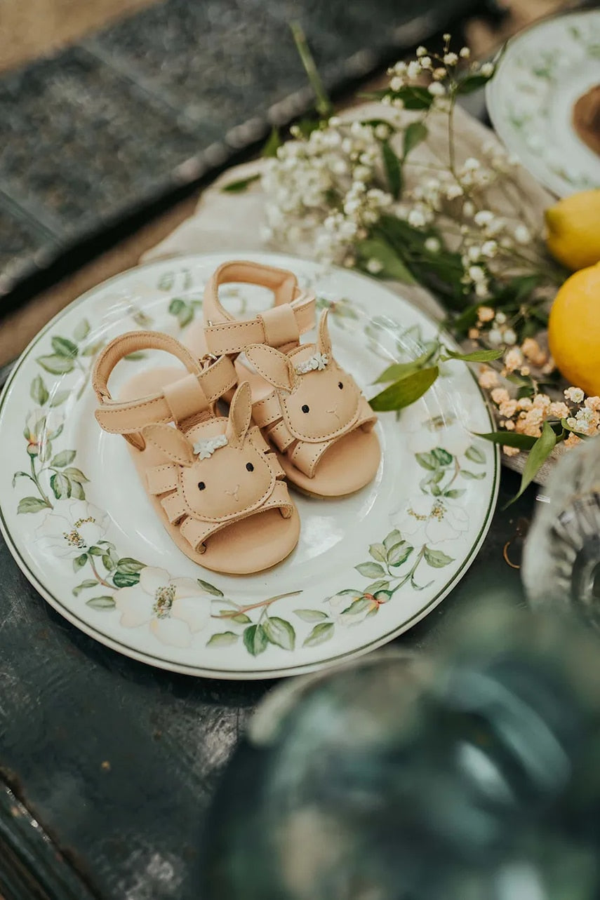 Dječje kožne sandale Donsje Stelloux Sandals Bride boja: bež, 1041301