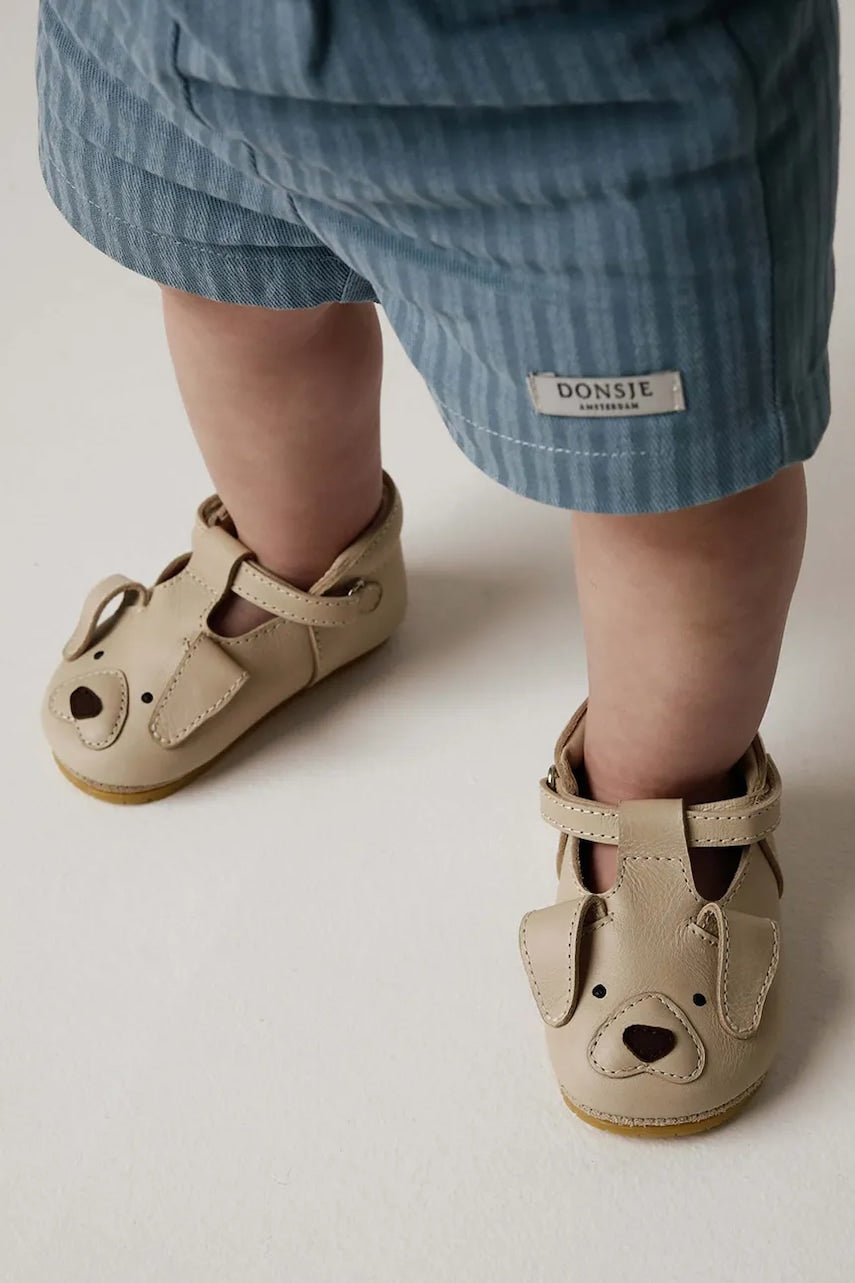 Usnjeni čevlji za dojenčka Donsje Spark Special Shoes Golden Retriever bež barva, 1003011