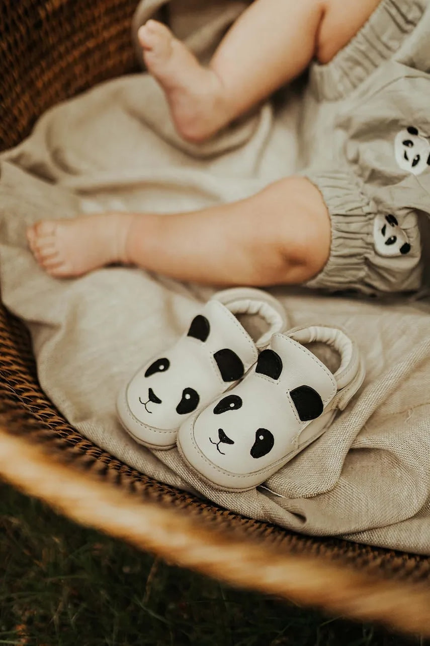 Kožne cipele za bebe Donsje Morris Sneakers Panda boja: bijela, 1036306