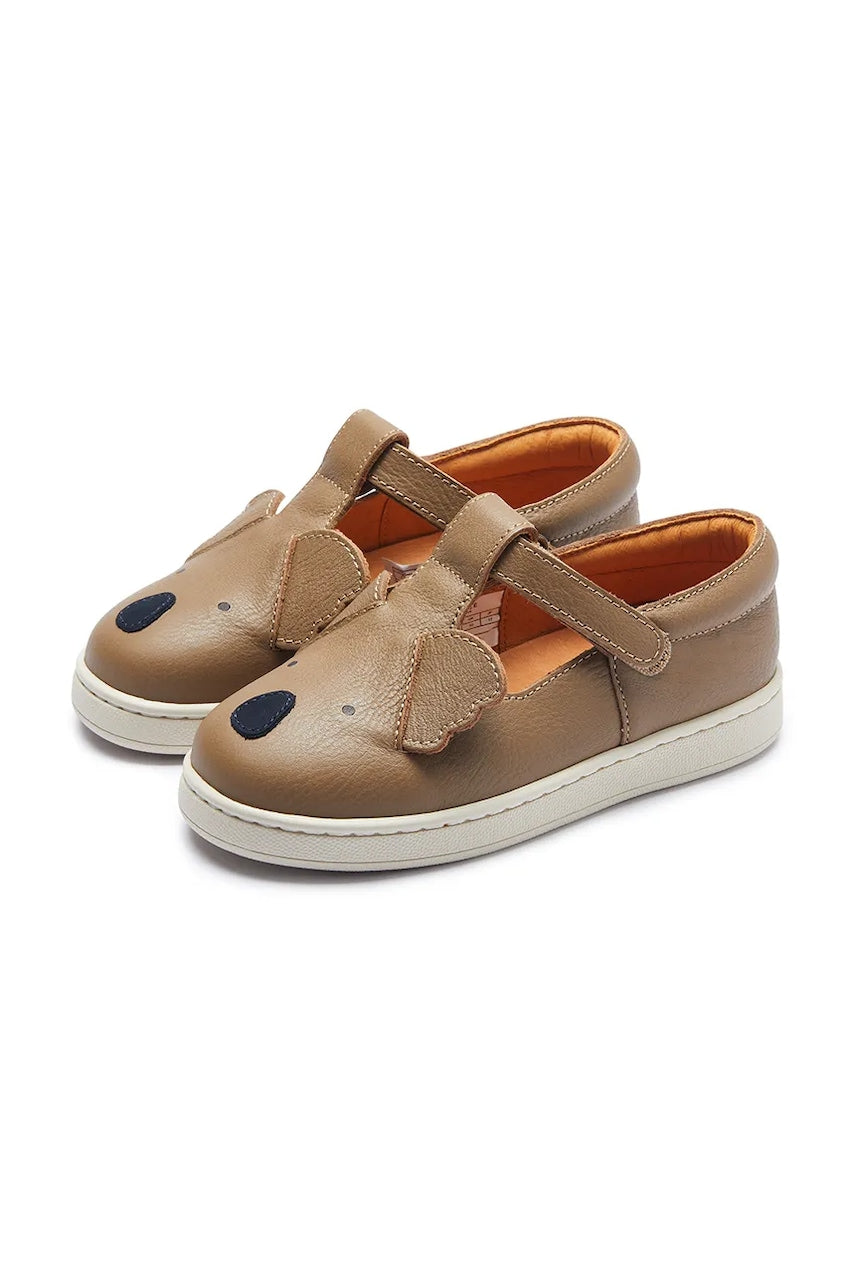 Otroški usnjeni polškornji Donsje Sunni Classic Shoes Koala rjava barva, 2029506