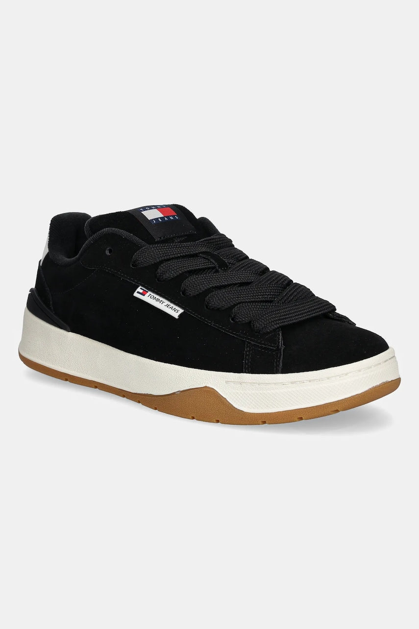 Tenisice od brušene kože Tommy Jeans TJM SKATER SNEAKER boja: crna, EM0EM01503