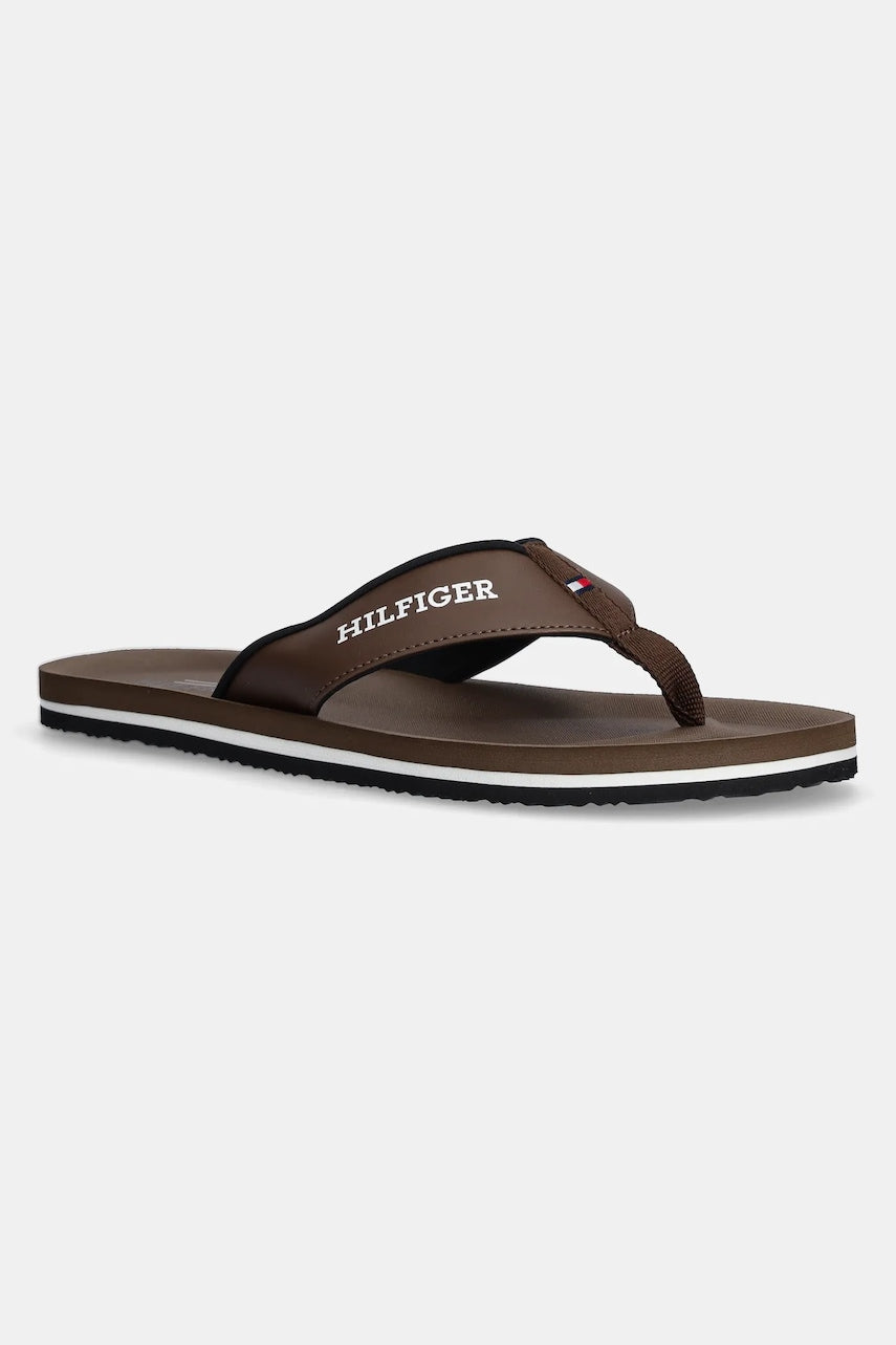 Japanke Tommy Hilfiger PADDED COMFORT HILFIGER B SANDAL za muškarce, boja: smeđa, FM0FM05440