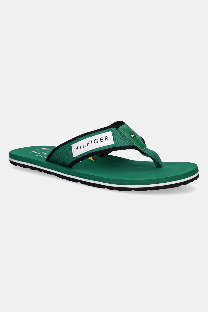 Japanke Tommy Hilfiger PATCH HILFIGER BEACH SANDAL za muškarce, boja: zelena, FM0FM05435