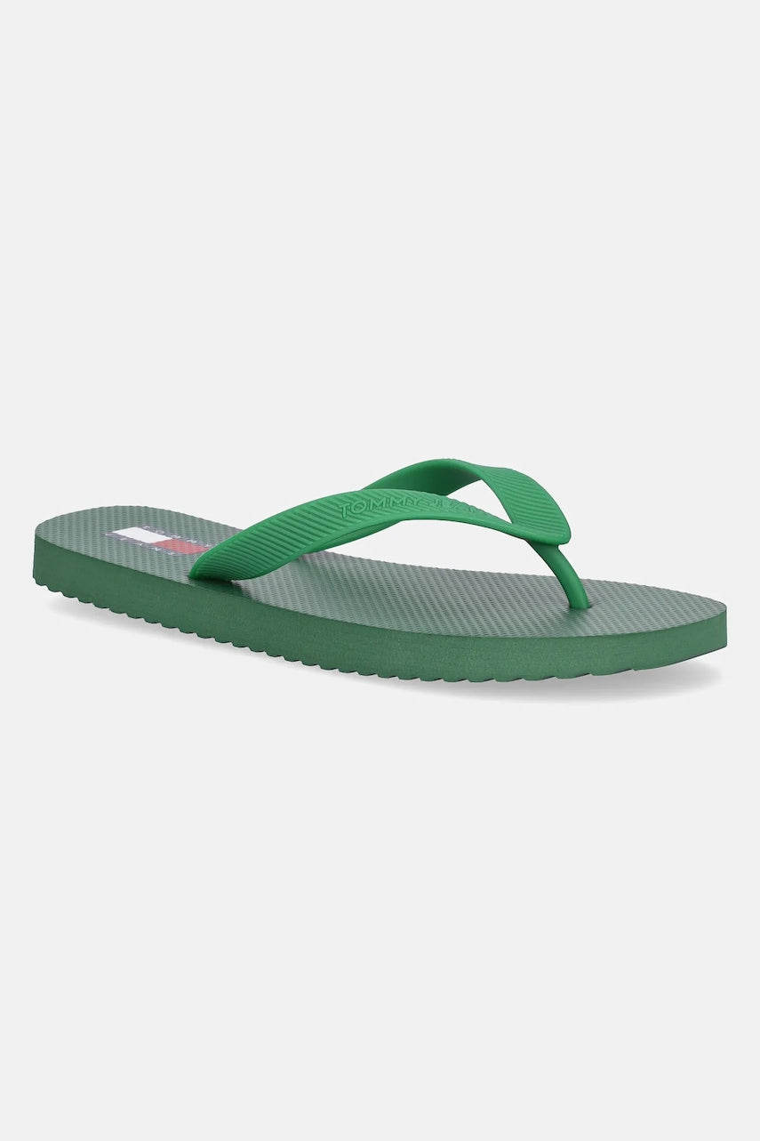 Japanke Tommy Jeans BEACH SANDAL za muškarce, boja: zelena, EM0EM01560