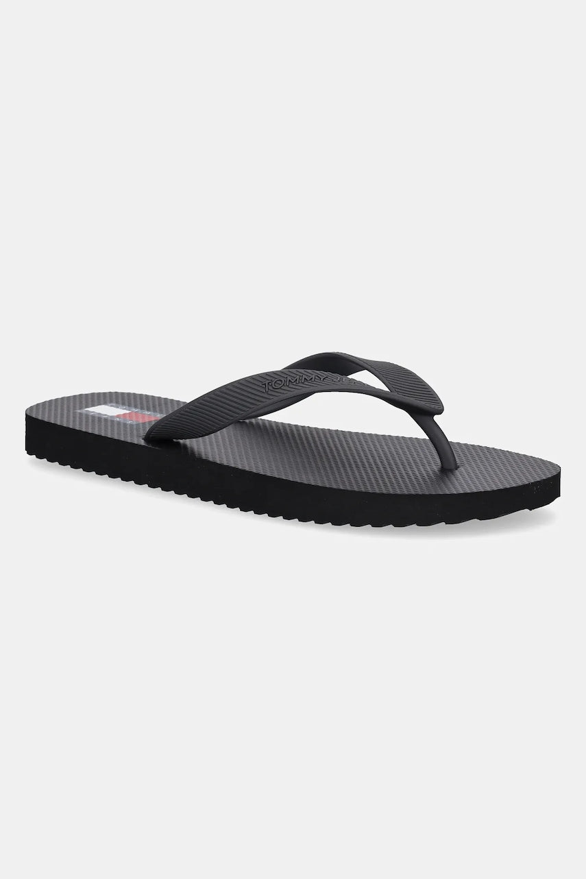 Japanke Tommy Jeans BEACH SANDAL za muškarce, boja: crna, EM0EM01560