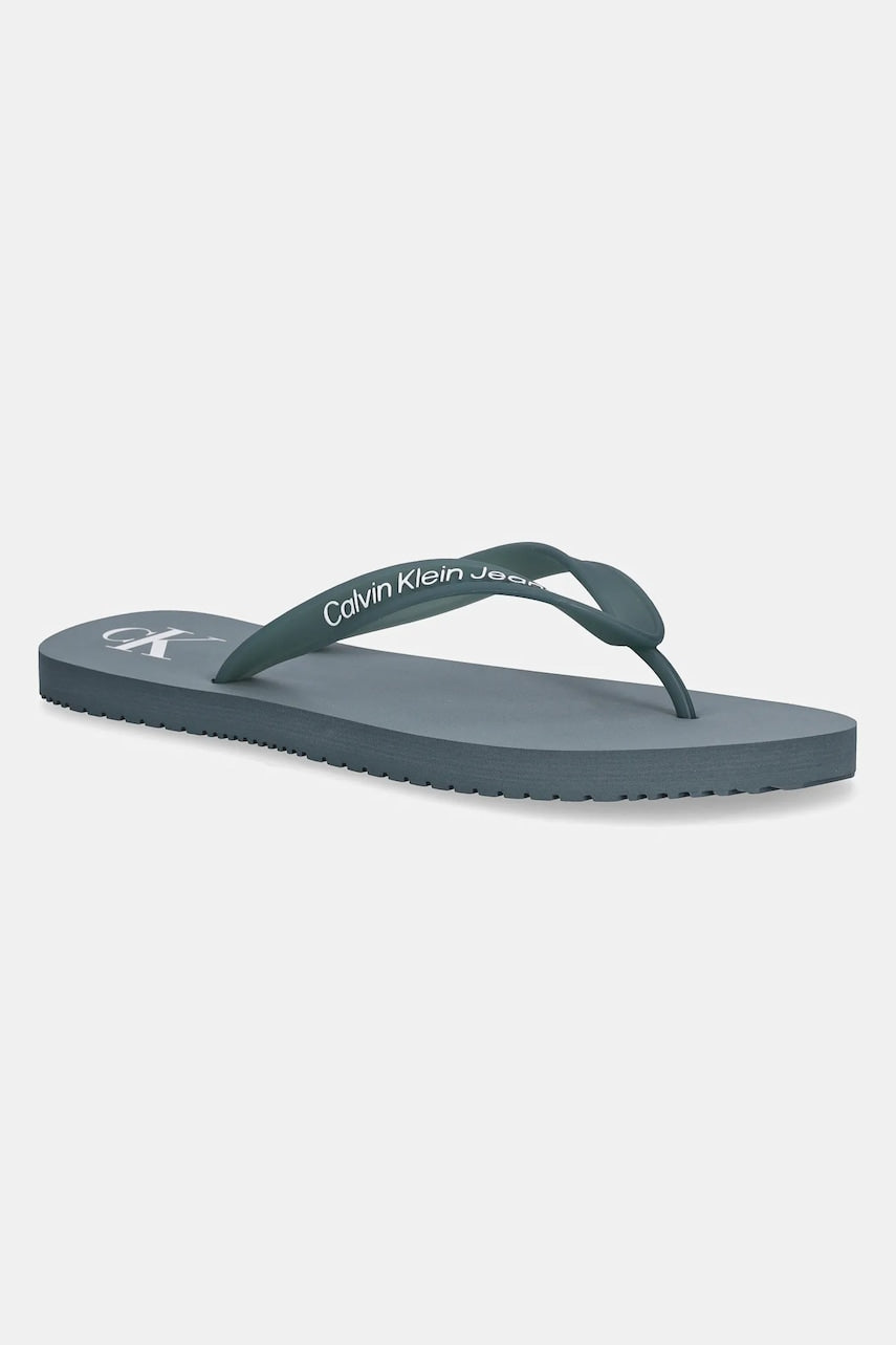 Japanke Calvin Klein Jeans BEACH SANDAL TRANSPARENT TPU za muškarce, boja: tirkizna, YM0YM01267