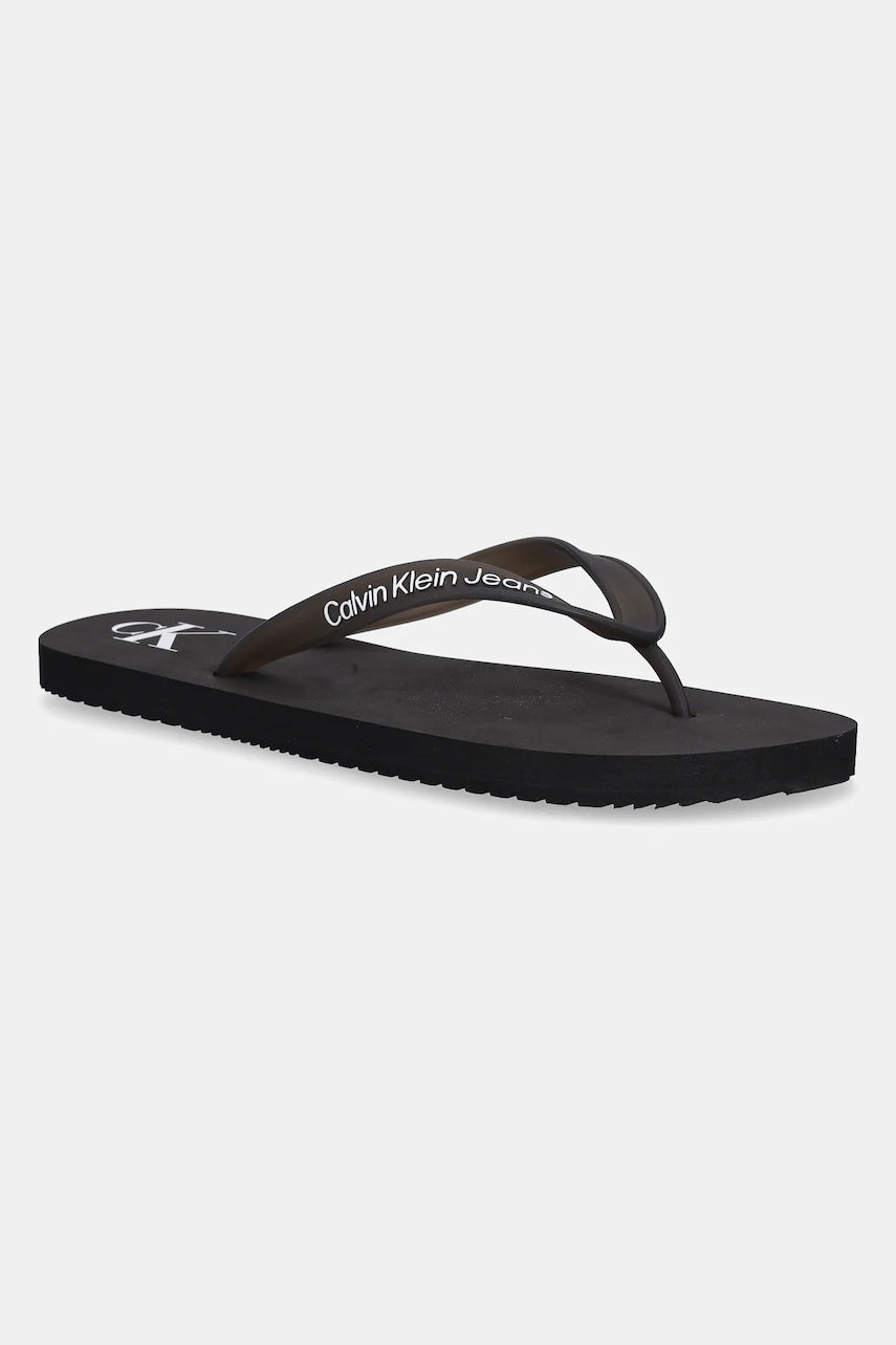 Japanke Calvin Klein Jeans BEACH SANDAL TRANSPARENT TPU za muškarce, boja: crna, YM0YM01267