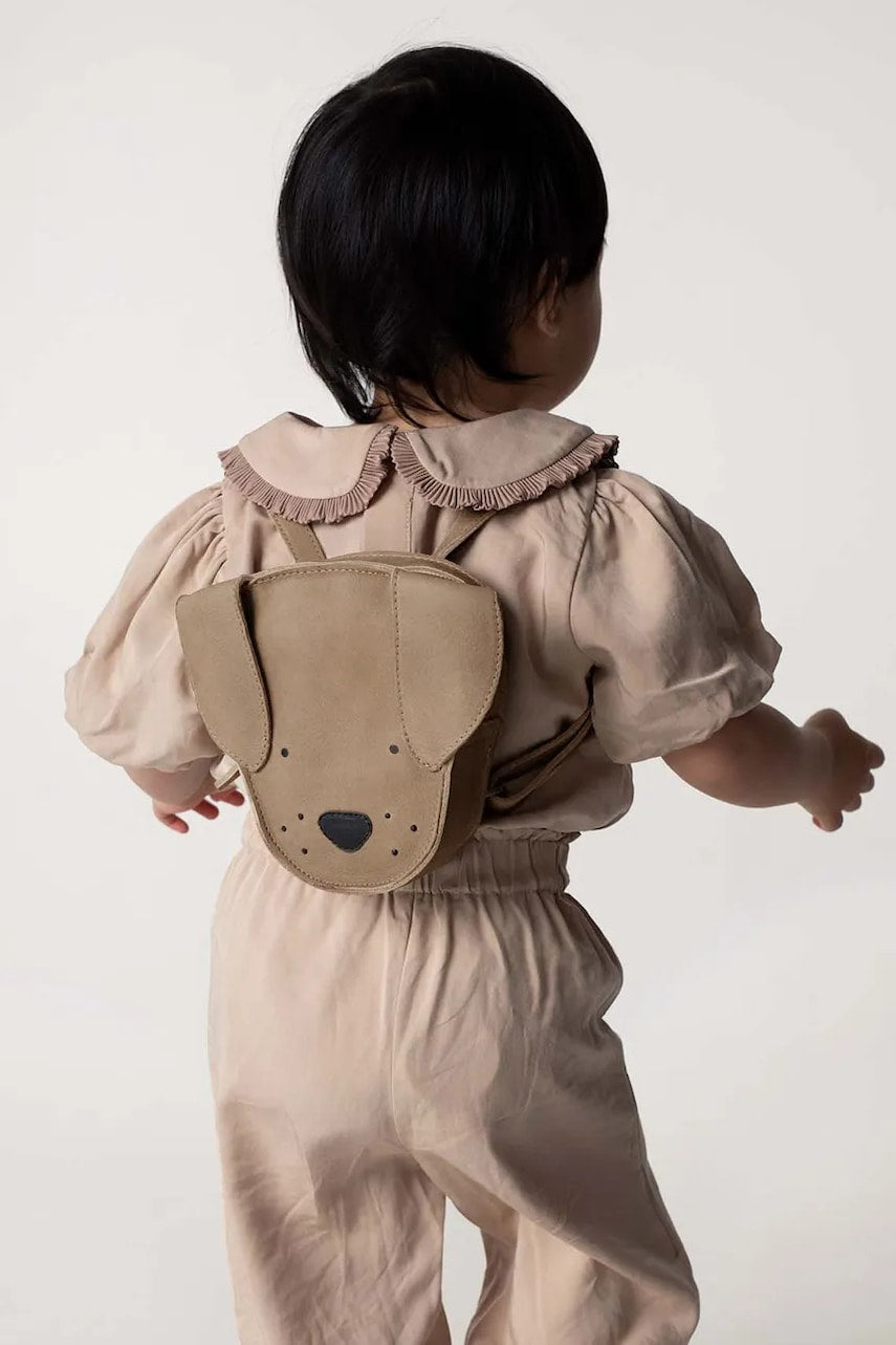 Dječji kožni ruksak Donsje Kapi Classic Backpack Dog boja: smeđa, mali, bez uzorka, 5005015