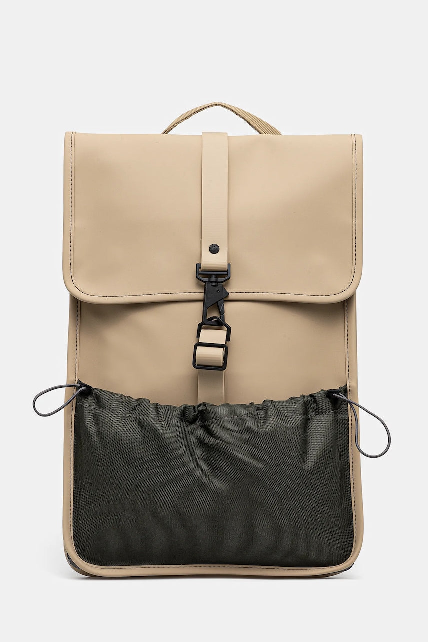 Ruksak Rains Mix Backpack Mini boja: bež, veliki, bez uzorka, 14280