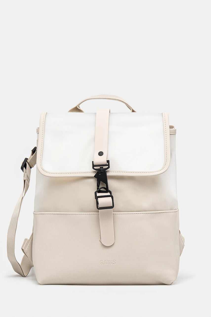 Ruksak Rains Split Bucket Backpack W3 boja: bež, veliki, bez uzorka, 14140.107