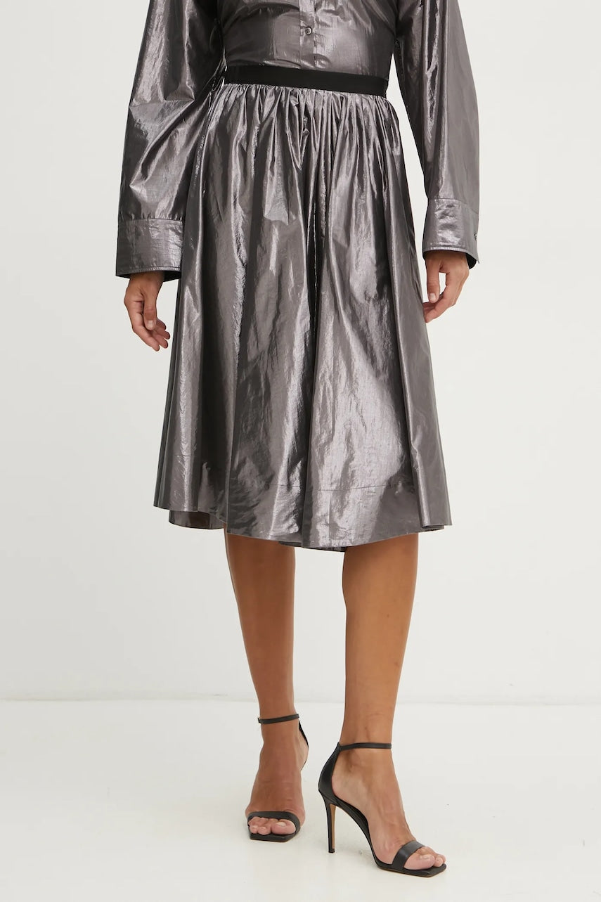 Suknja Forte Forte boja: ljubičasta, midi, širi se prema dolje, 13592.my skirt