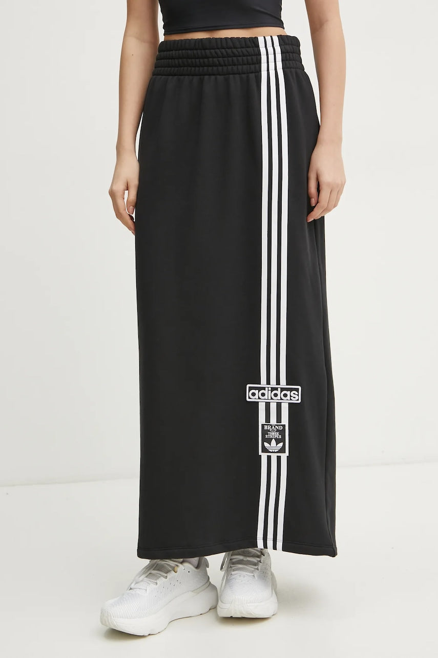 Pamučna suknja adidas Originals MAXI SKIRT boja: crna, maxi, ravna, JC8538