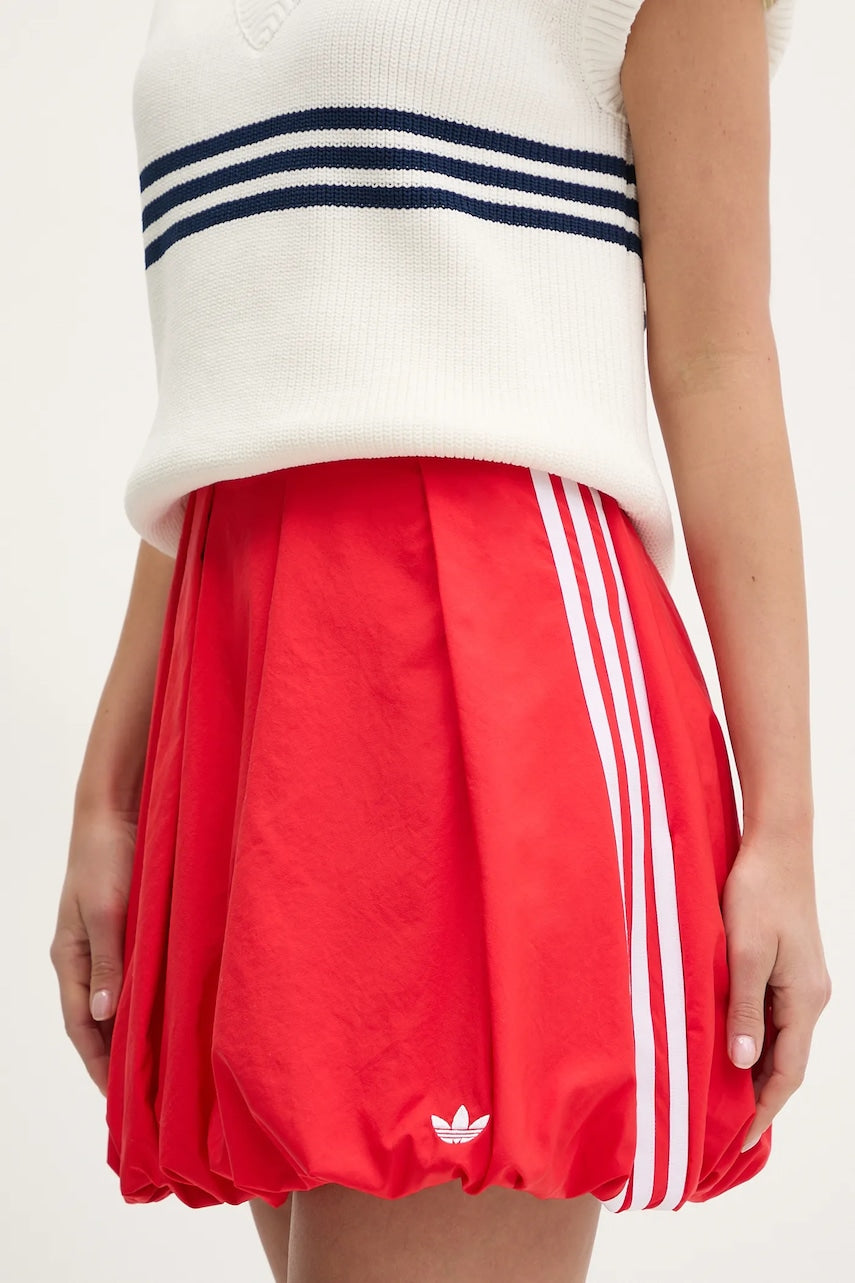 Suknja adidas Originals WOVEN BAL SKIRT boja: crvena, mini, širi se prema dolje, JX9207