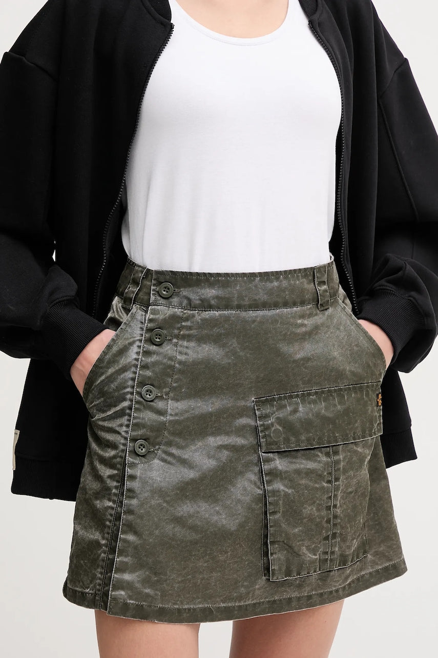 Krilo Alpha Industries Vintage Mini Skirt zelena barva, 156052