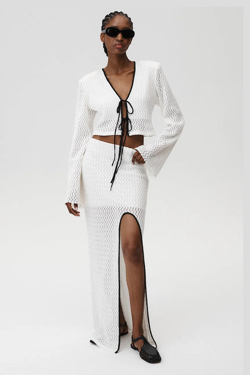 Bombažno krilo Undress Code Italian Romance Skirt bela barva, 901