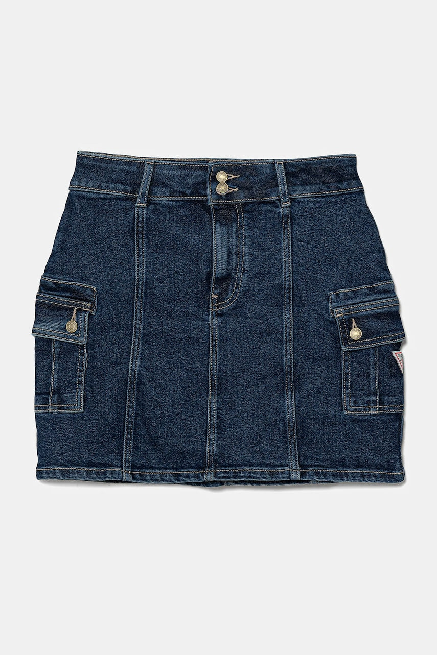 Otroško krilo iz jeansa Guess mornarsko modra barva, J5GD07 D5NK0