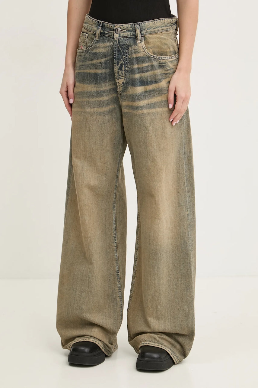 Kavbojke Diesel 1996 D-SIRE L.32 TROUSERS ženske, zelena barva, A06925.09L49