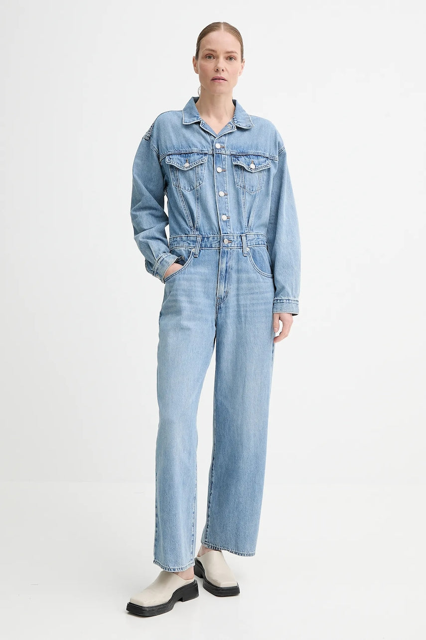 Traper kombinezon Levi's BAGGY JUMPSUIT H125 pamučne, s ovratnikom, 001WA