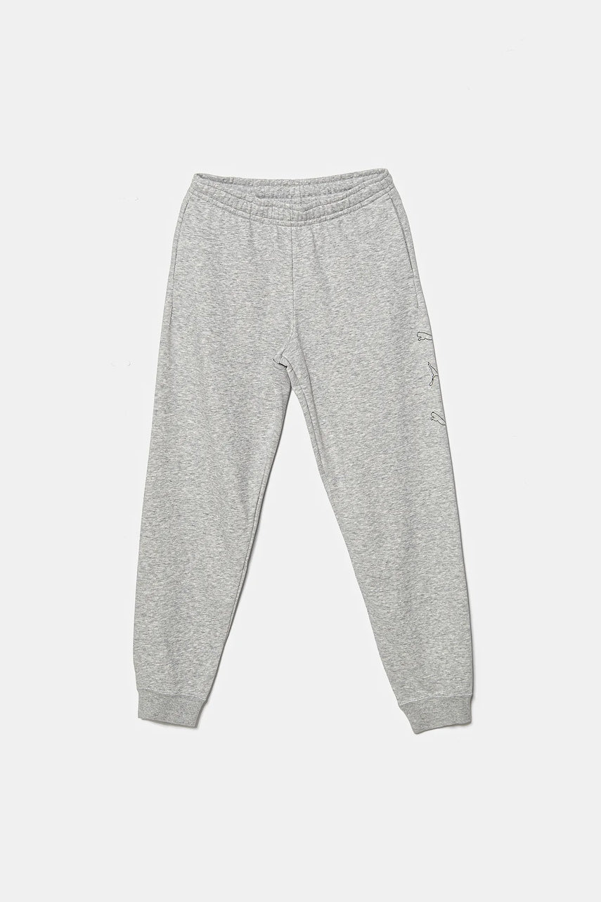 Pamučni donji dio trenirke Puma ESS LOGO LAB Execution Sweatpants TR boja: siva, s tiskom, 685790