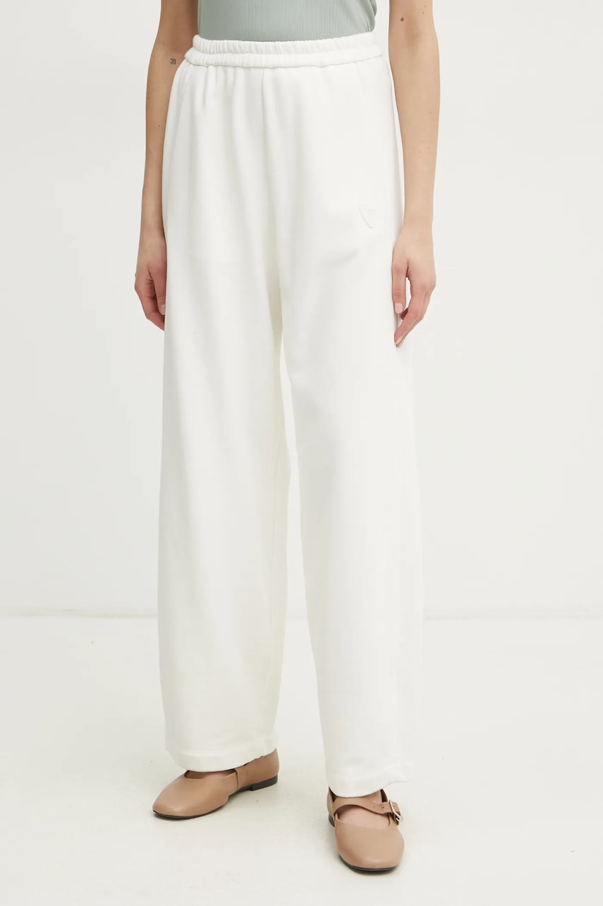 Pamučni donji dio trenirke Forte Forte boja: bijela, bez uzorka, 13636.my pants