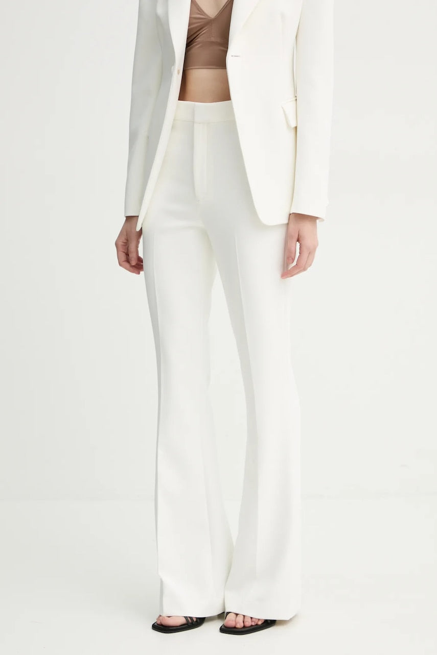 Hlače A.L.C. za žene, boja: bež, trapez, visoki struk, 2PANT00982