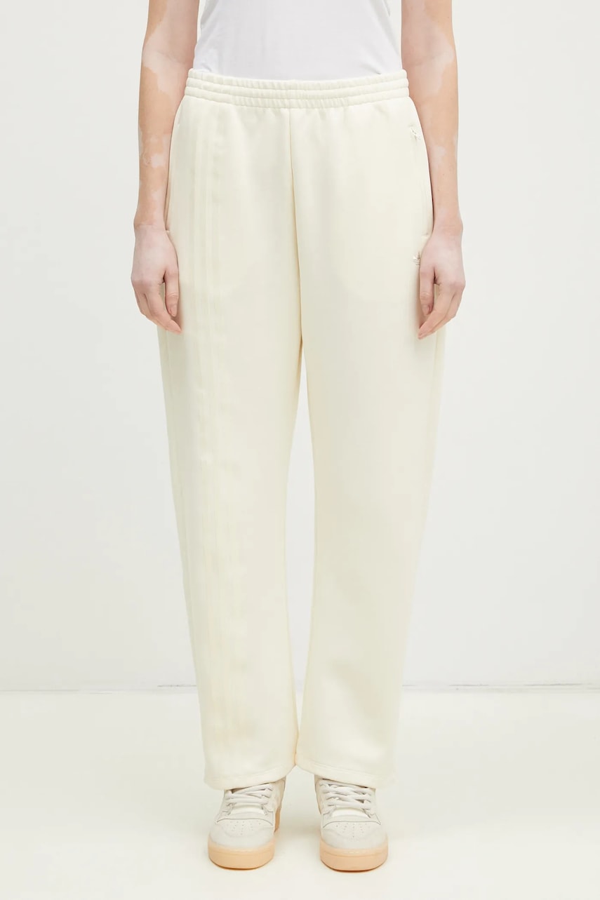 Pamučni donji dio trenirke adidas Originals Os Sweatpant boja: bež, bez uzorka, JJ0943