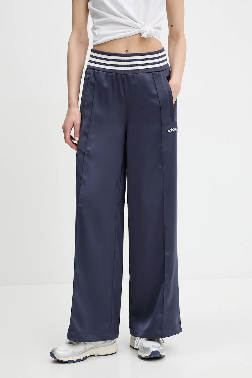 Donji dio trenirke adidas Originals Wide Trackpant boja: tamno plava, bez uzorka, JC7758