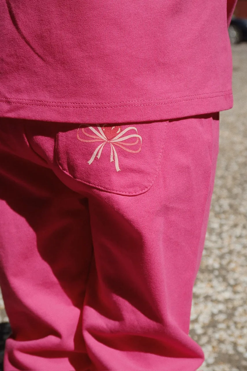 Dječje pamučne hlače Konges Sløjd BABETTE PANTS GOTS boja: ružičasta, bez uzorka, KS102560