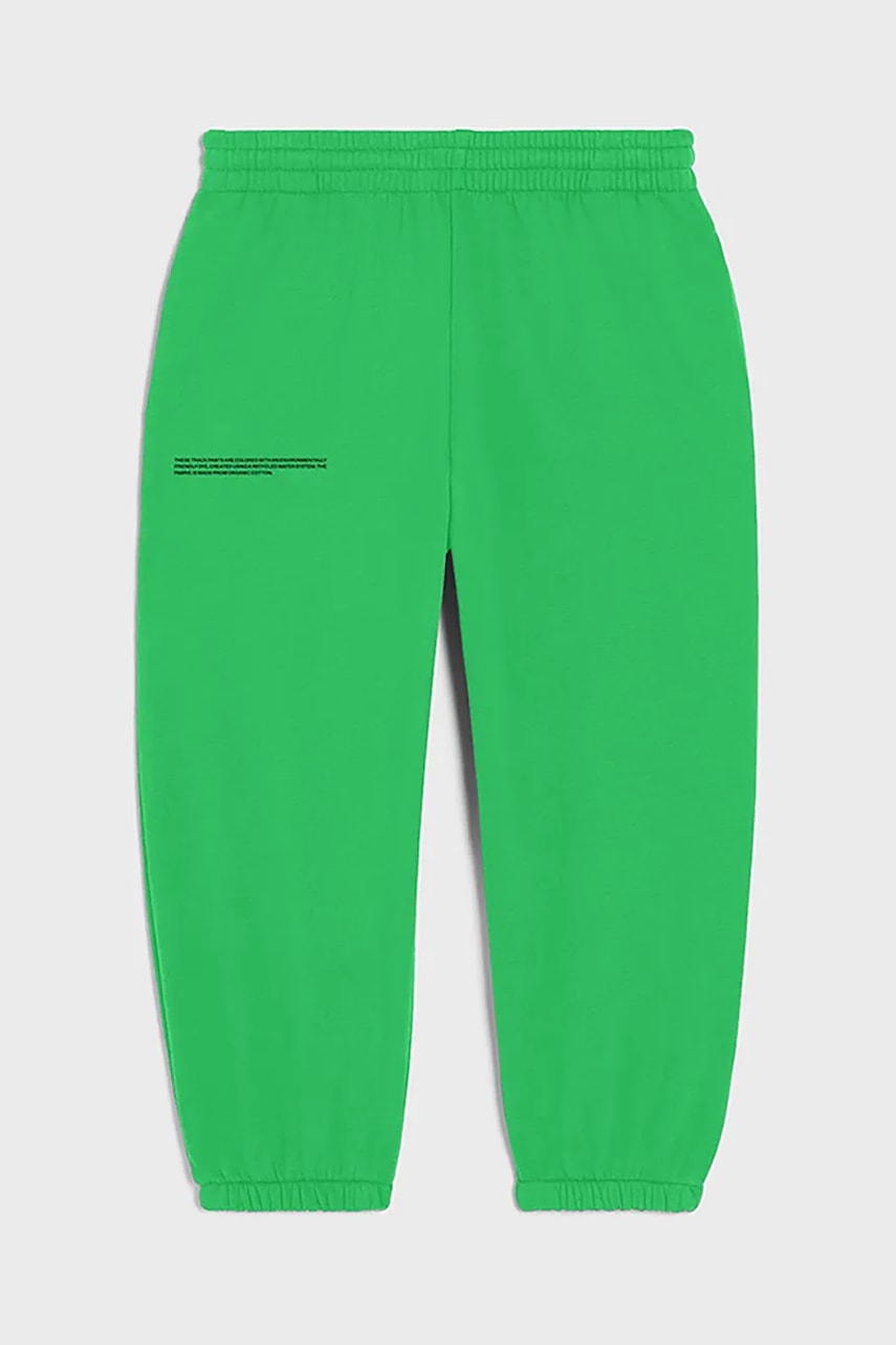 Hlače Pangaia KIDS' 365 MIDWEIGHT TRACK PANTS boja: zelena, 10000280