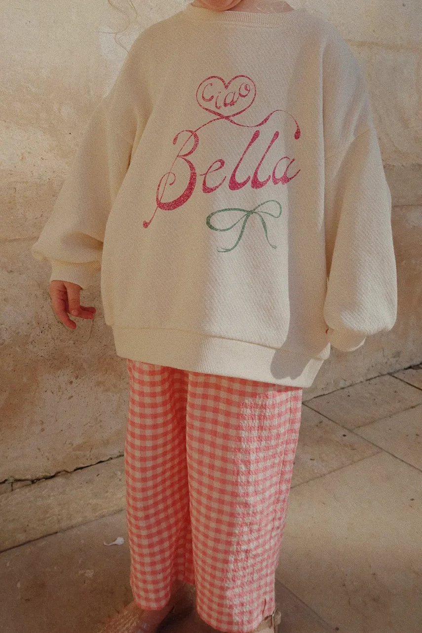 Dječje pamučne hlače Konges Sløjd RHW X KS BELLA PANTS GOTS boja: crvena, s uzorkom, Rosie Huntington Whiteley KS103590