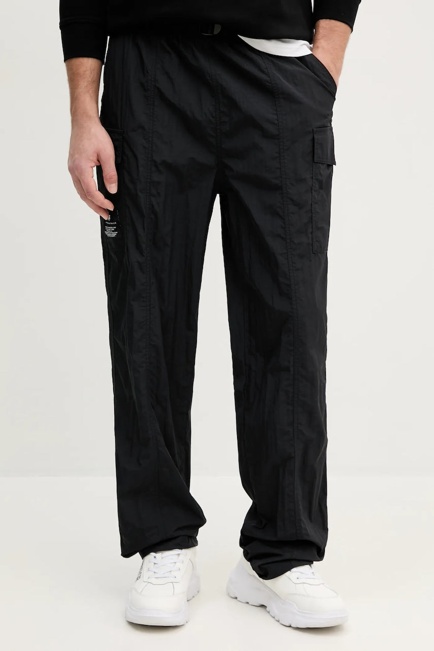 Hlače Alpha Industries Nylon Cargo Pants za muškarce, boja: crna, cargo kroj, 156213