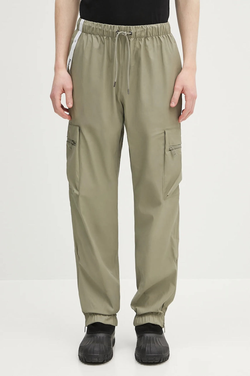 Hlače Rains Cargo Rain Pants Regular W3 boja: zelena, cargo kroj, 18850.108