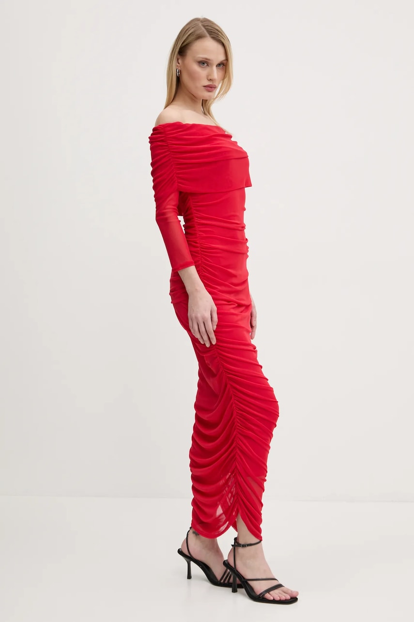 Haljina Never Fully Dressed Diaz boja: crvena, maxi, uska, NFDDR1739