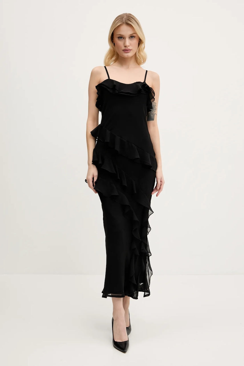 Haljina Never Fully Dressed boja: crna, maxi, uska, NFDDR1948