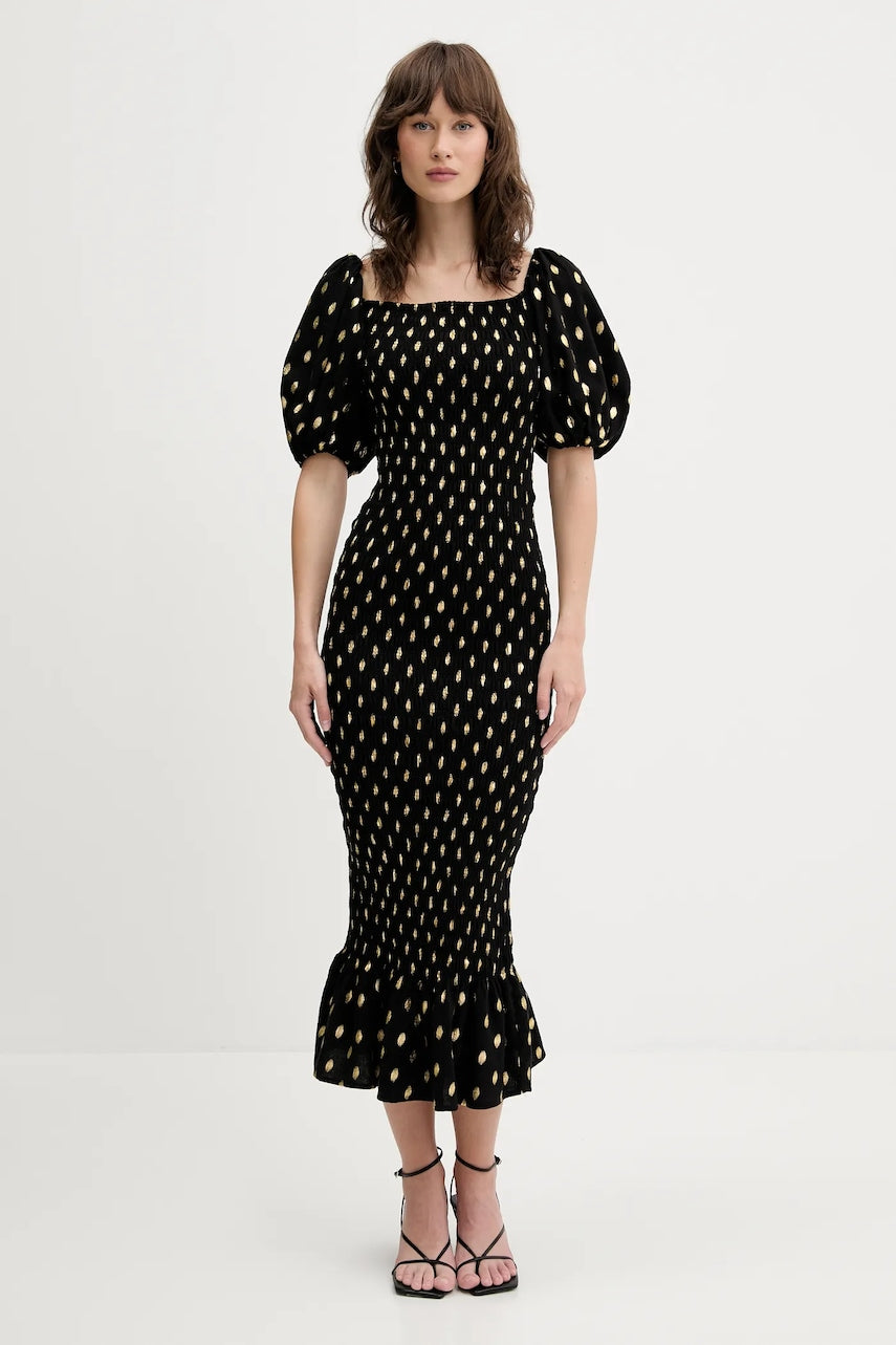 Haljina Never Fully Dressed boja: crna, midi, uski kroj, NFDDR2155