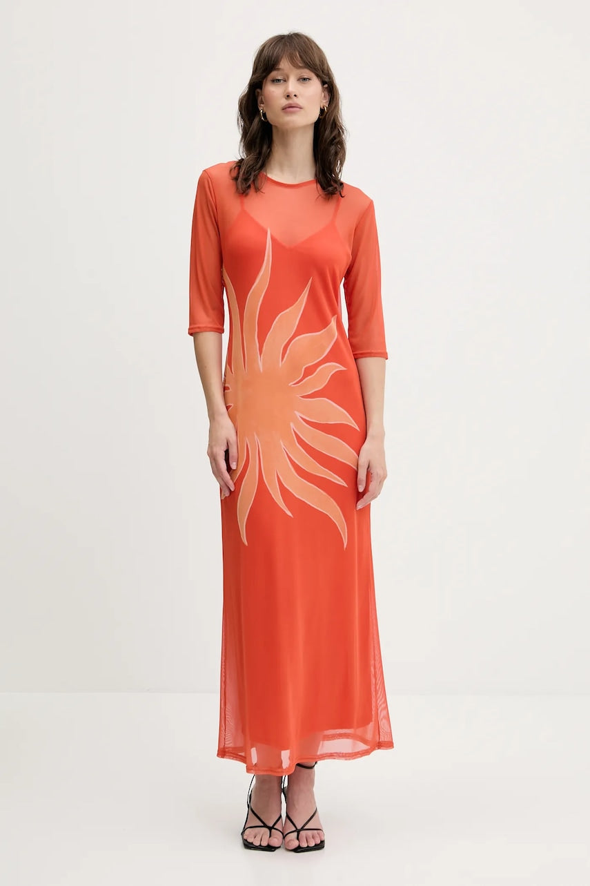 Haljina Never Fully Dressed boja: narančasta, maxi, ravna, NFDDR2111