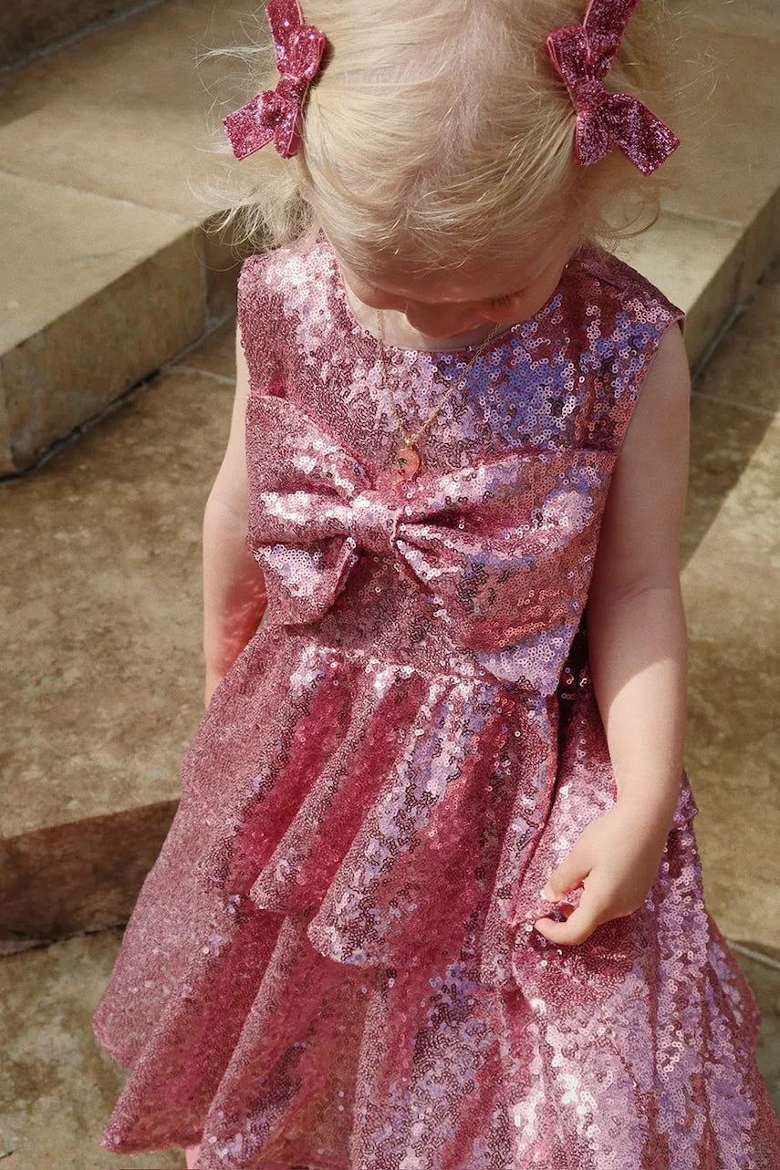 Dječja haljina Konges Sløjd ROSIE DRESS boja: ružičasta, mini, širi se prema dolje, KS102203