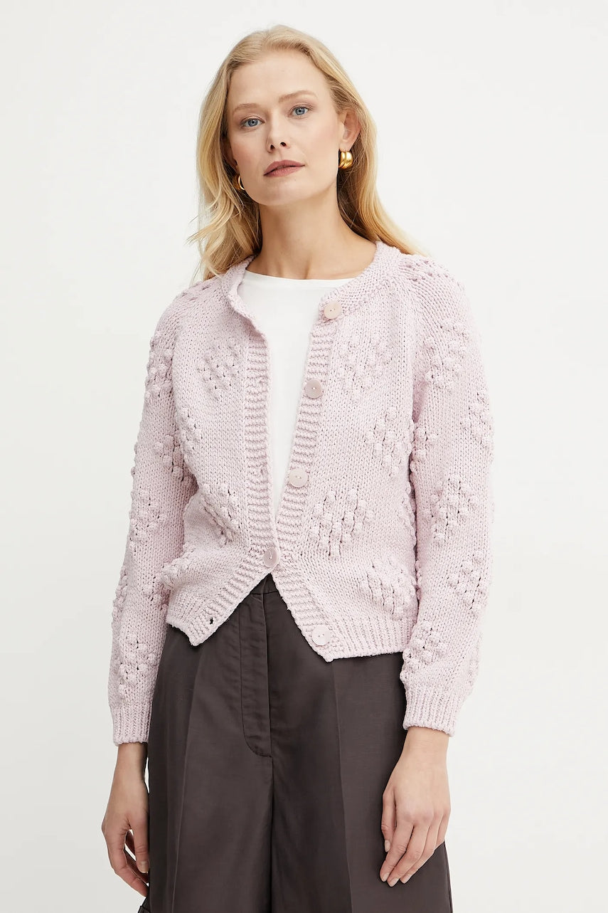 Kardigan Luisa Spagnoli za žene, boja: ružičasta, topli, 58614