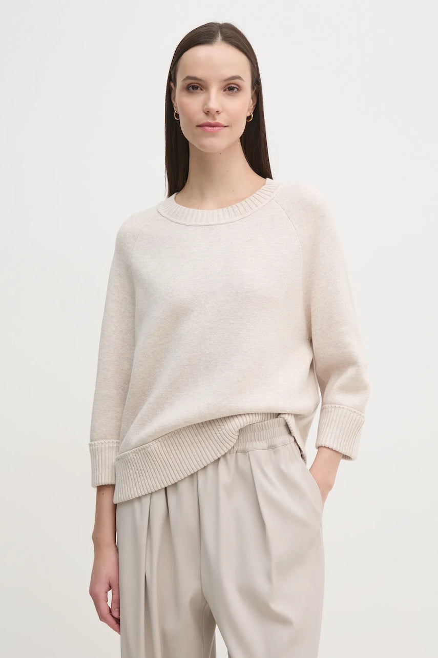 Pulover OUI za žene, boja: bež, topli, 90800