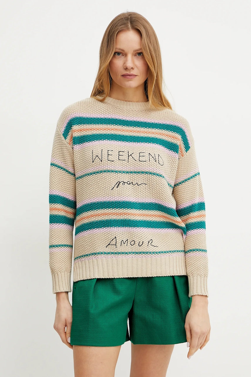 Pulover Weekend Max Mara za žene, boja: bež, topli, 2515361211600