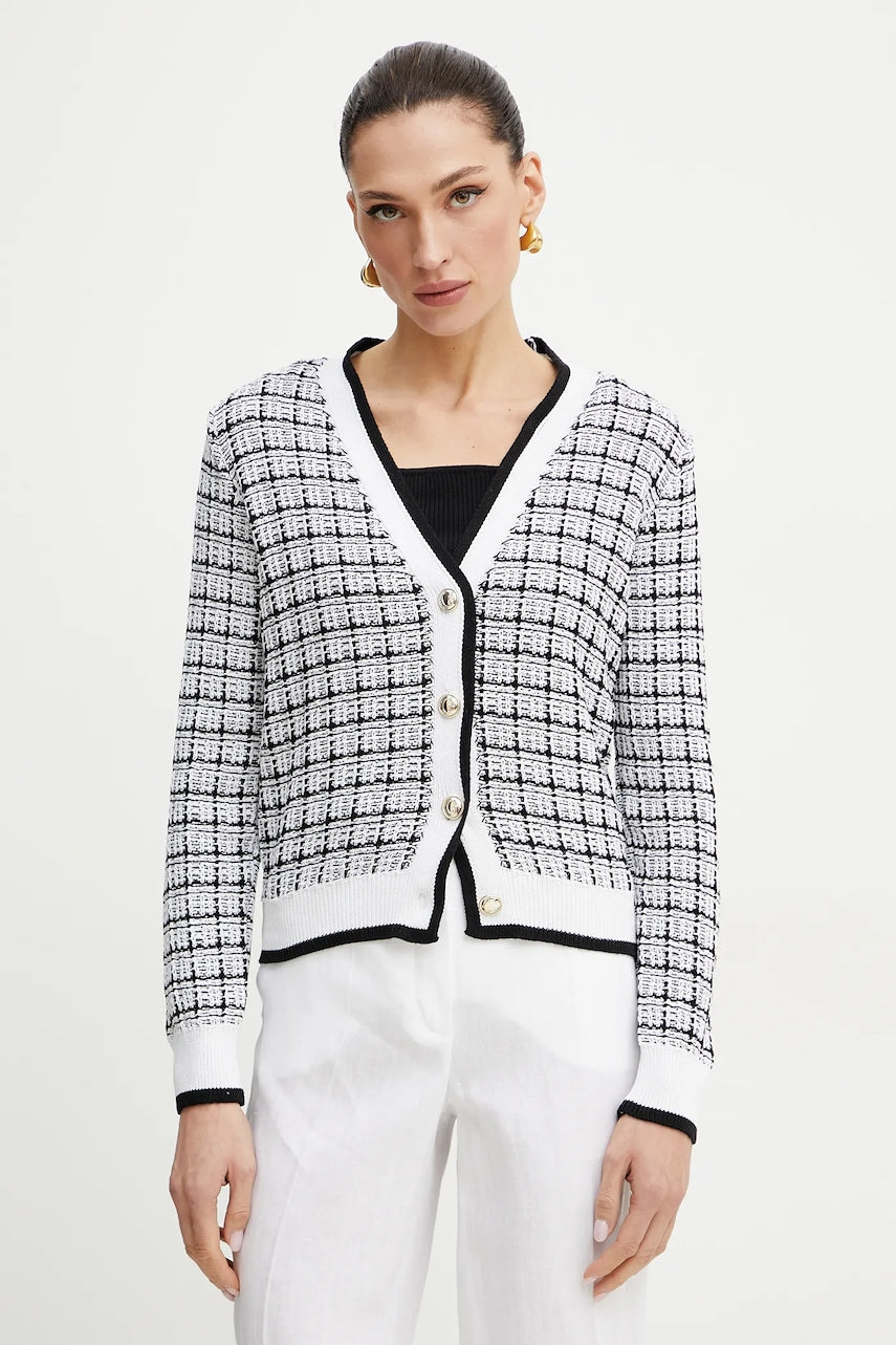 Kardigan Guess SARA za žene, boja: crna, topli, W5GR39 Z3NW2