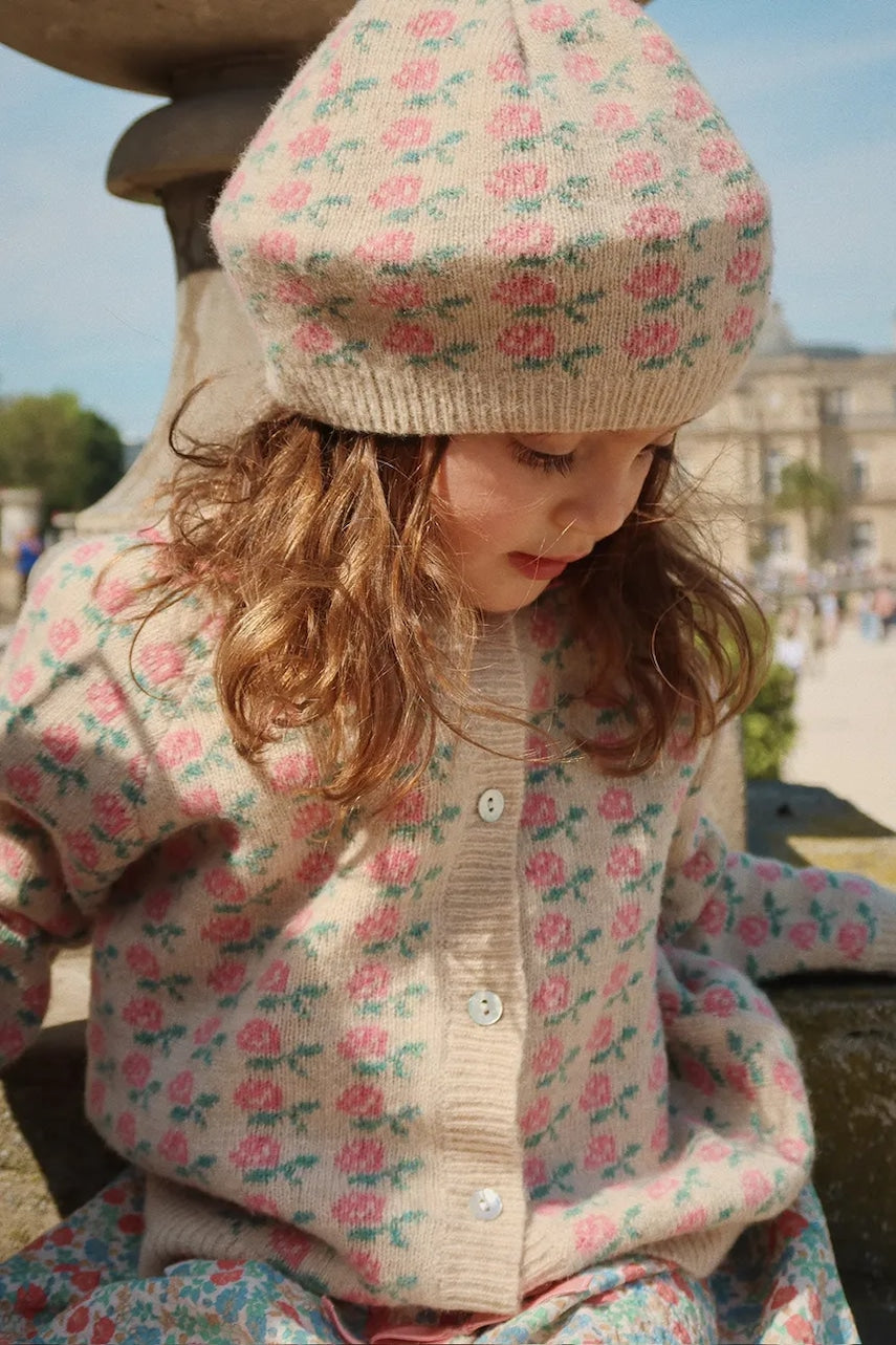 Vuneni dječji kardigan Konges Sløjd BELOU KNIT CARDIGAN boja: bež, KS102858