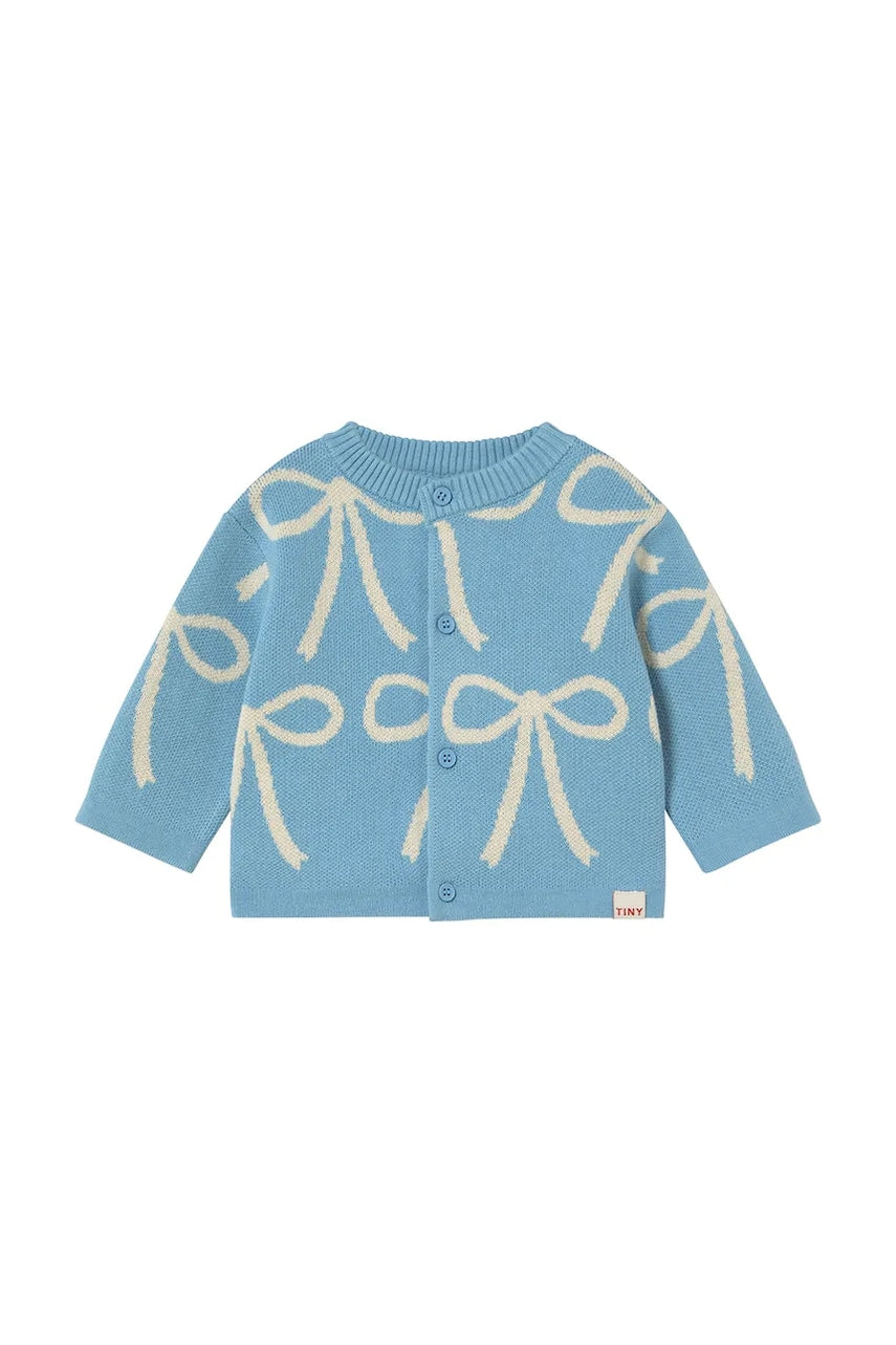 Otroška bombažna jopica Tinycottons BOWS CARDIGAN BABY SS25-323